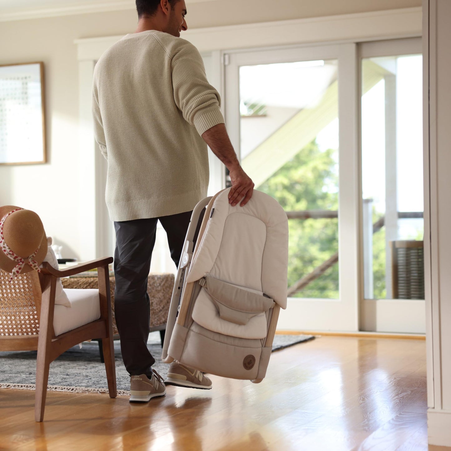 Maxi-Cosi Kori 2-In-1 Baby Bouncer Seat For Infants, Baby Rocker Chair, Portable Baby Bouncer, Classic Green