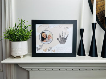 Baby Child Keepsake Handprint Frame For Mom With Poetry - Gift For First Time Mom For Mother'S Day Or Christmas - Gift For Mom F