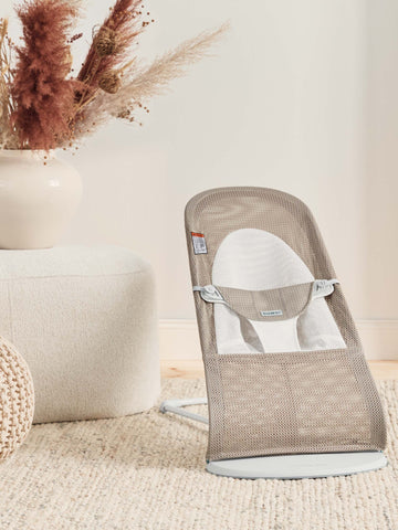 Babybjrn Bouncer Balance Soft, Light Grey Frame, Mesh, Gray Beige/White (005144Us)