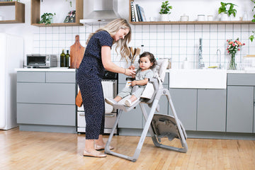 Inglesina My Time Highchair, Sugar - Adjustable High Chair For Babies & Toddlers, 4 Height & 3 Recline Settings, Collapsible, To