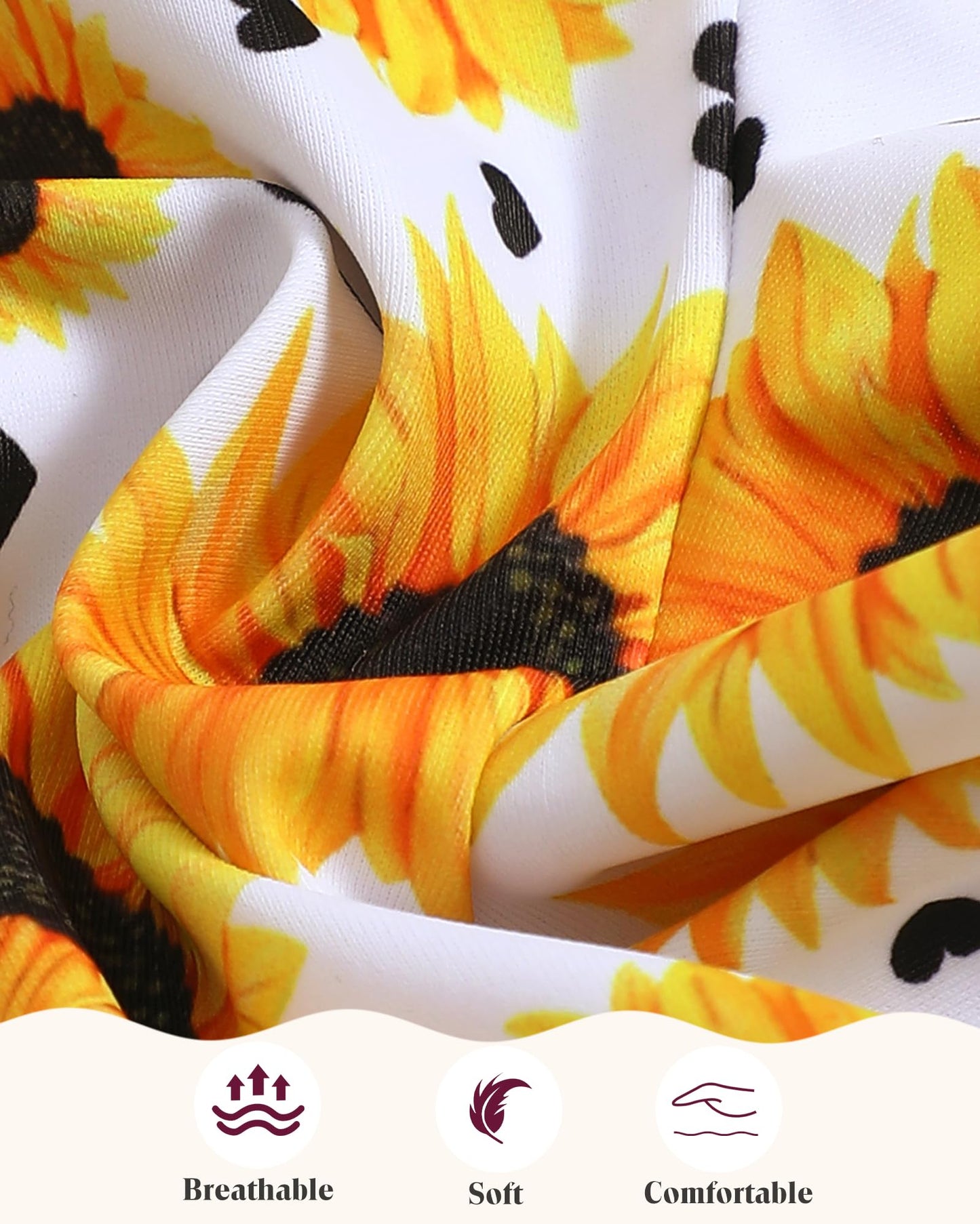 Infant Swimsuit Girl Baby Girl Bathing Suit 3-6 Months Yellow Dasiy Swimwear Summer Beach Baby Bikini Tankini Hat Outfits Set