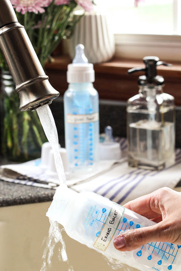 Bottle Labels, Write-On Name, Self-Laminating, Waterproof, Baby Bottle Label For Daycare, Made In The Usa (Playful Patterns Set