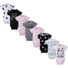 Gerber Baby Girl'S 8-Pack Short Sleeve Onesies Bodysuits, Pink Bunny, 6-9 Months