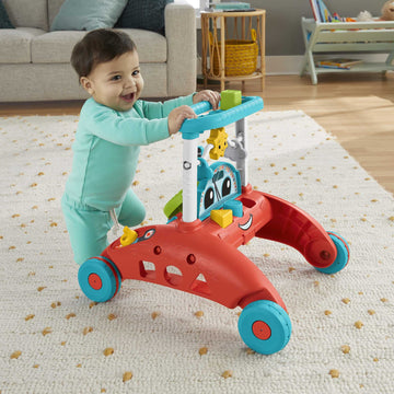 Fisher-Price 2-Sided Steady Speed Walker, Car-Themed Baby Walker With 2 Sides Of Interactive Activities And Learning Songs And S