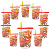 The First Years Cars Take & Toss Toddler Straw Cups Party Pack - Spill Proof Toddler Sippy Cups with Snap-On Lids and Straws - C