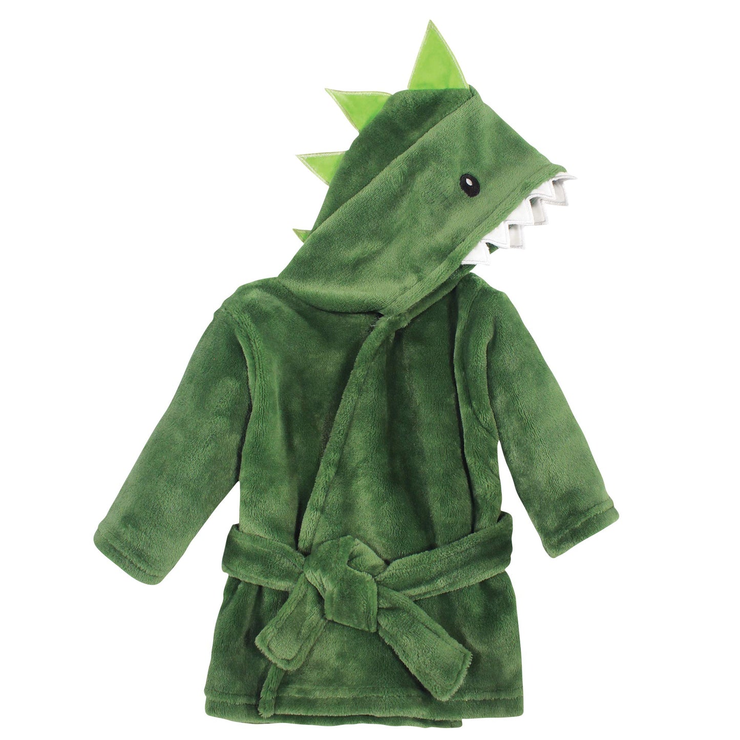 Hudson Baby Unisex Baby Plush Animal Face Bathrobe, Dinosaur, 0-9 Months