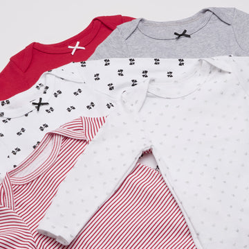 Hudson Baby Unisex Baby Cotton Long-Sleeve Bodysuits, Bow, 0-3 Months Us