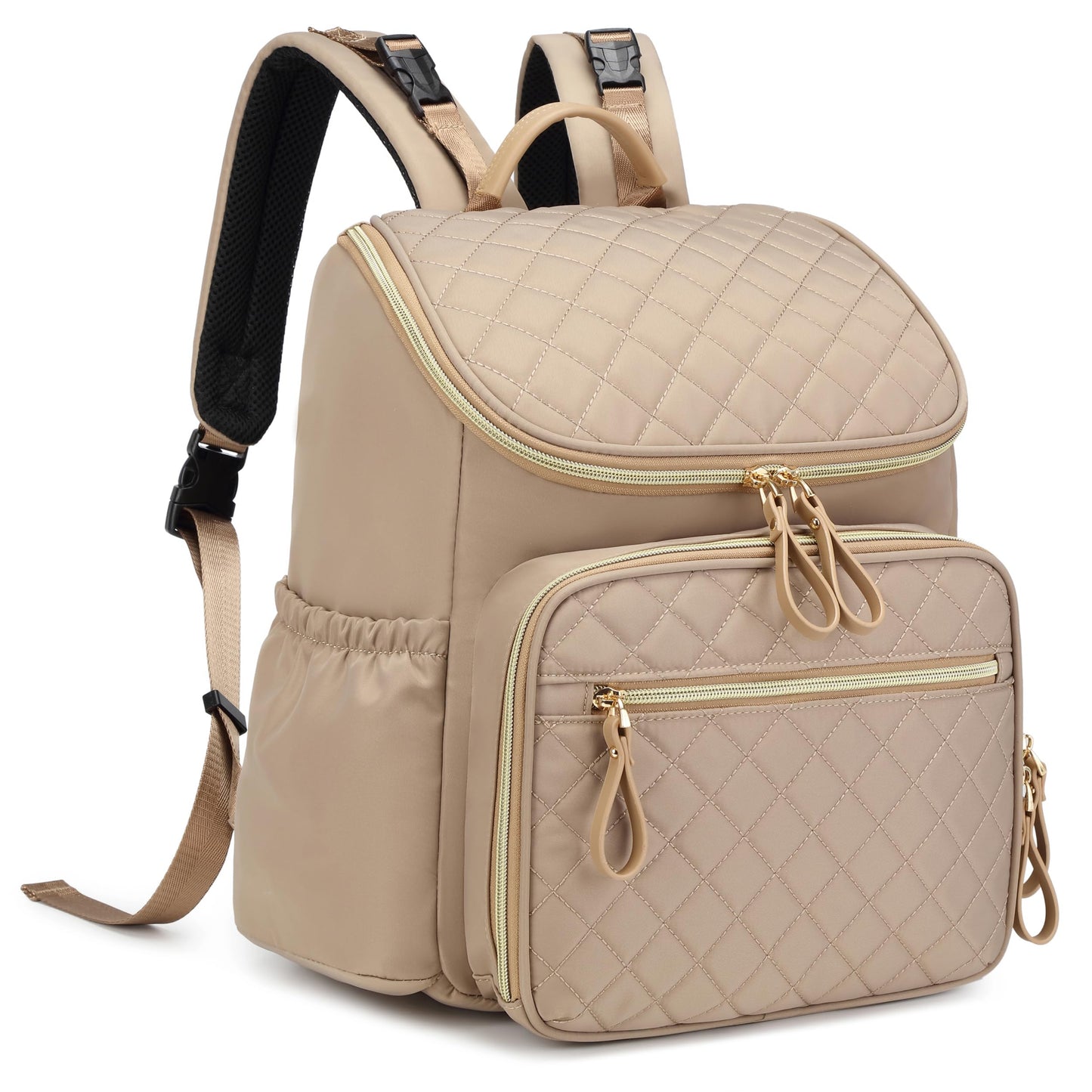 LORADI Large Capacity Diaper Bag Backpack with Stroller Buckle, Water-Resistant Travel Baby Bag with Insulated Pockets (Classic,