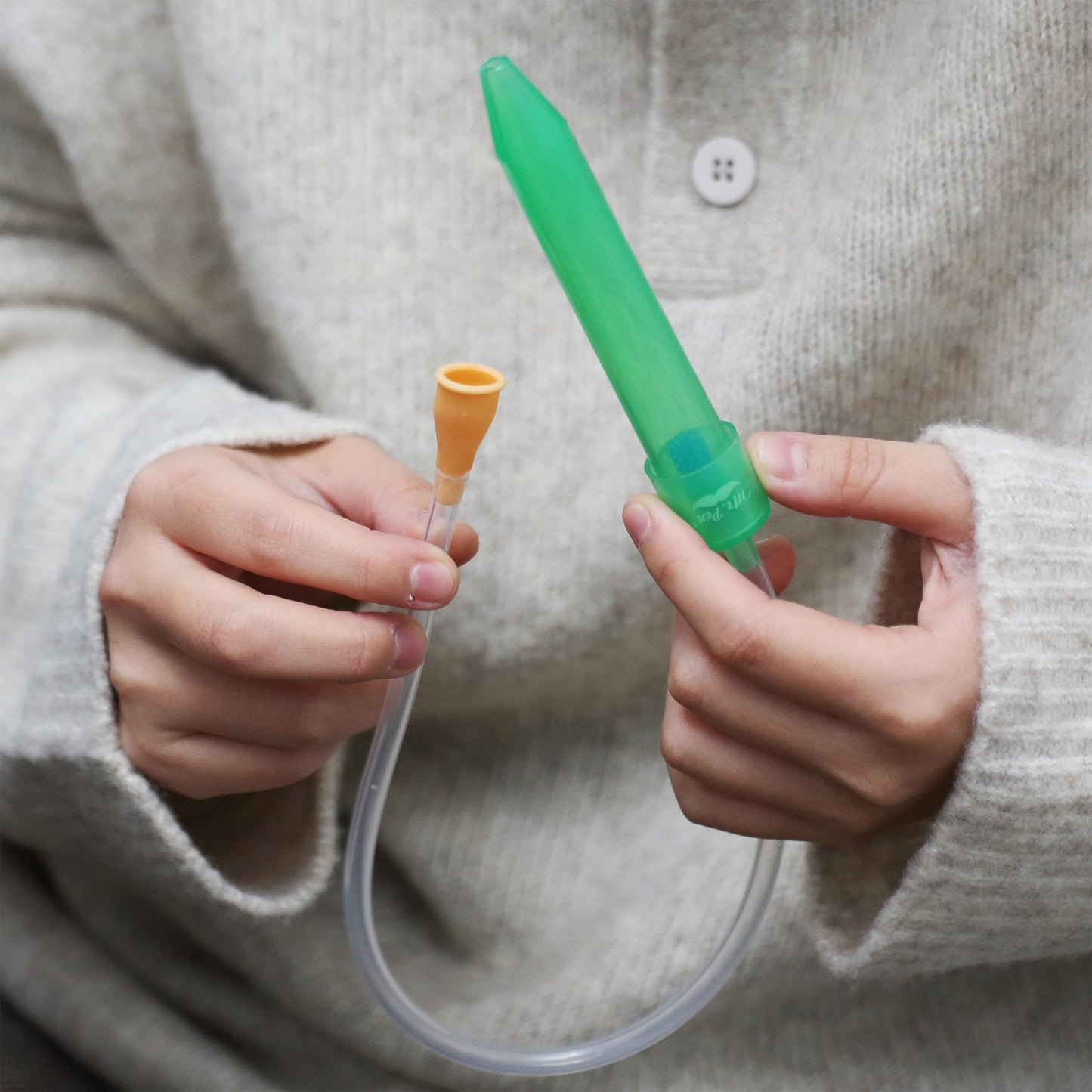 Mr. Pen- Baby Nasal Aspirator, Green & Orange Nasal Aspirator For Baby, Nasal Suction For Babies, Nose Aspirator For Babies, Nos