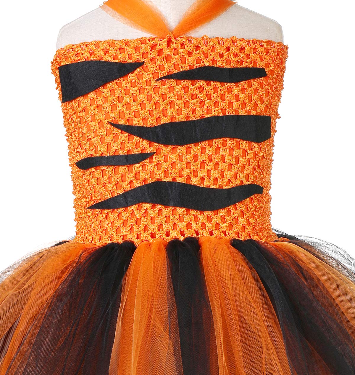 Tutu Dreams Tiger Costume For Kids Girls Jungle Safari Halloween Animal Dress Up Birthday Party Dress Up Outfits Gifts (Tiger, 1