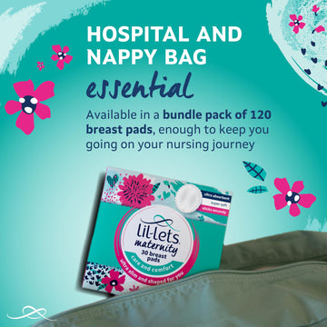 Lil-Lets Nursing Pads - 120 Individually Wrapped, Ultra-Thin, Absorbent & Fragrance-Free - Comfort & Protection For Nursing Moms