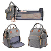 Diaper Bag Backpack Multifunction Diaper Bag with Foldable Baby Cot, Large Capacity Diaper Backpack with Insulated Baby Bottle