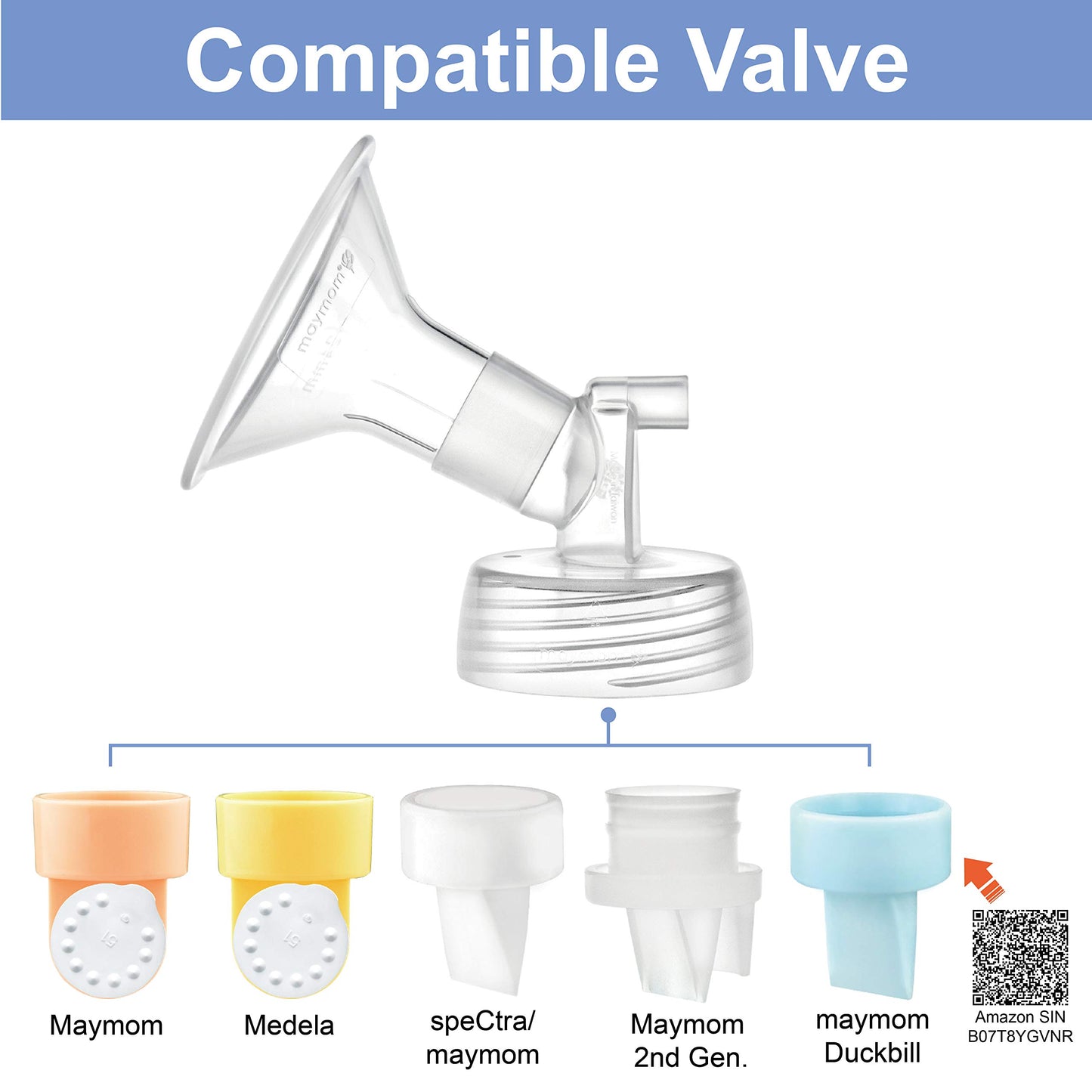 Maymom Myfit Flange Set 24Mm Shield Widemouth Connector Duckbill Compatible W Spectra S2 Spectra S1 Pump Not Original Spectra S2