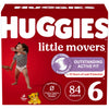 Huggies Size 6 Diapers, Little Movers Baby Diapers, Size 6 (35+ Lbs), 84 Count