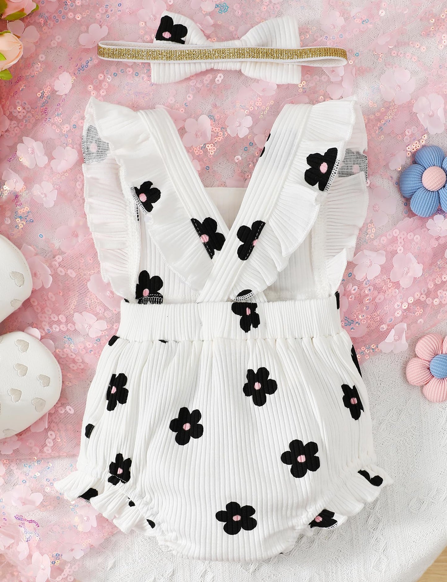 Fullfamous Newborn Baby Girl Clothes Outfits Romper Spring Summer Clothing Onesie Bodysuit Jumpsuit Ropa De Bebe Nia Daisy Newbo