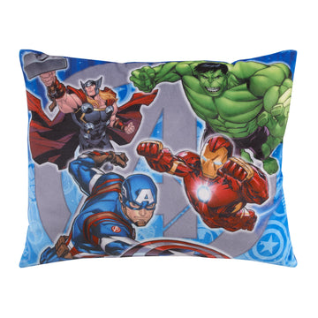 Marvel The Avengers I Am A Hero Blue, Green, And Red Decorative Pillow