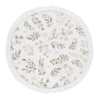 Sweet Jojo Designs Leaf Boy Or Girl Baby Playmat Tummy Time Infant Play Mat - Gender Neutral Floral Ivory Beige Taupe And White
