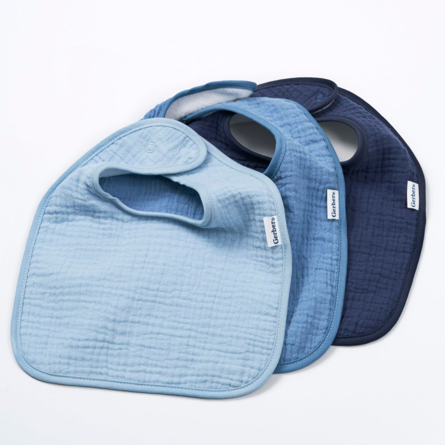 Gerber Baby Muslin 8 Pack Drooling Bibs, Multi Boy, One Size