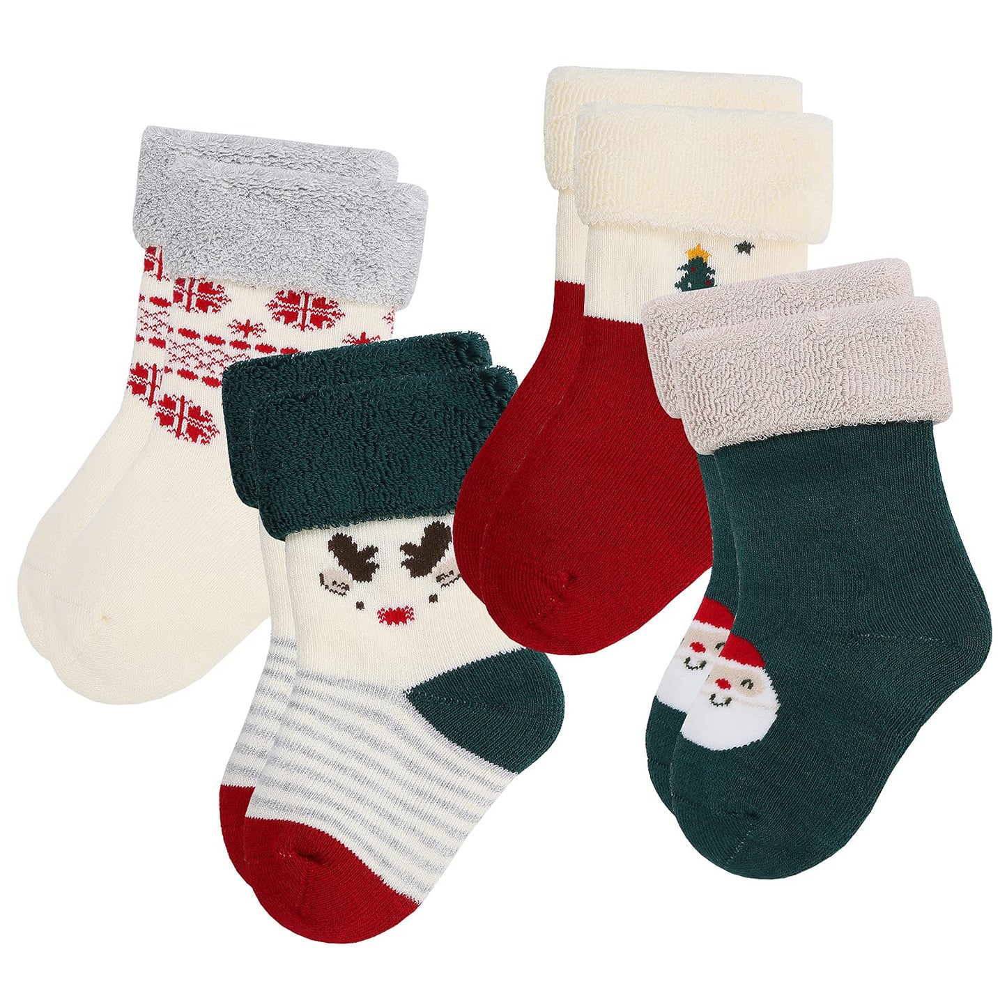 Human Feelings Christmas Baby Boy Socks Girl Babies Infant Sock Wool Toddler 0-6 Months Cotton Rich First 4Pair