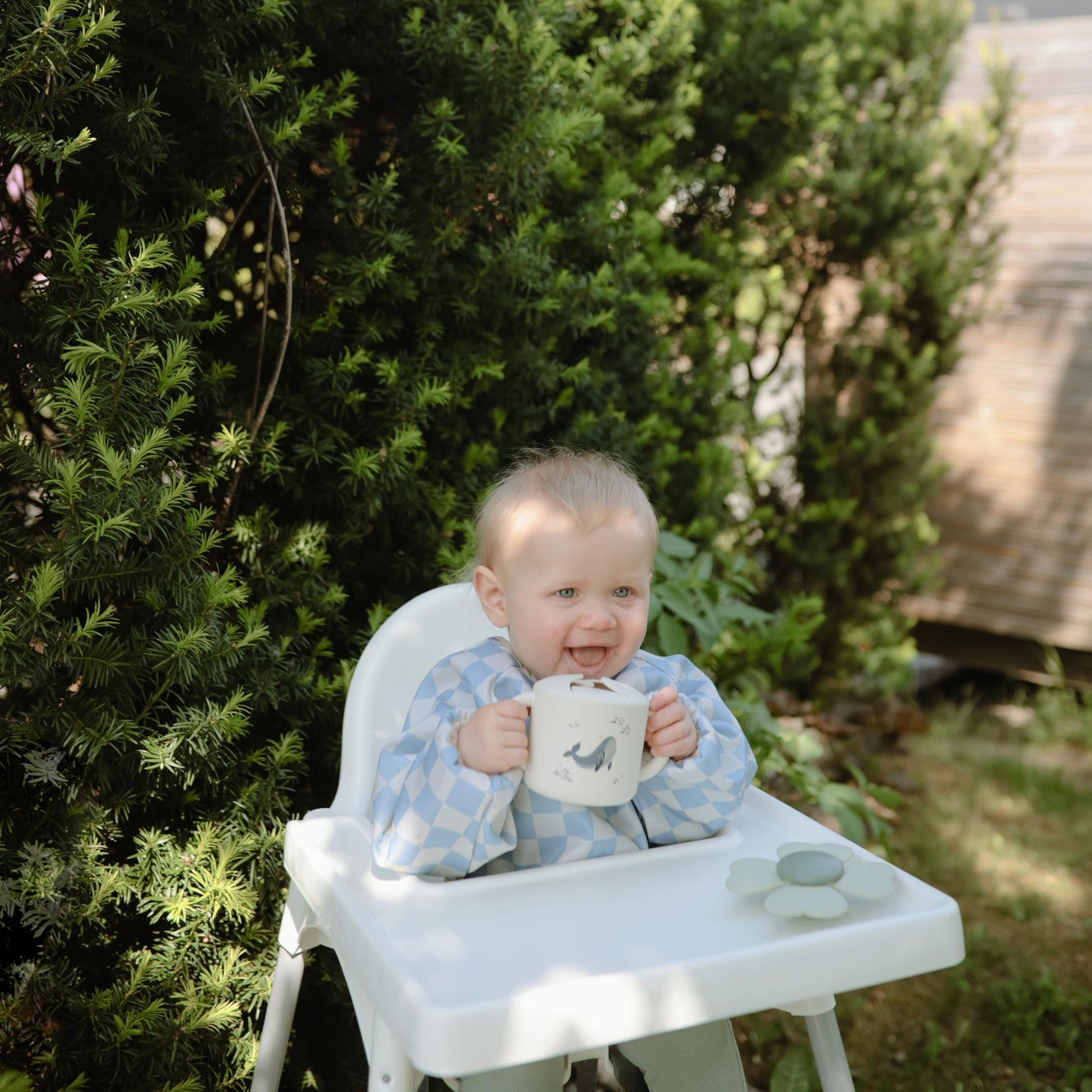 Mushie Silicone Snack Cup | Spill Proof Food Container For Toddler And Baby (Whales)