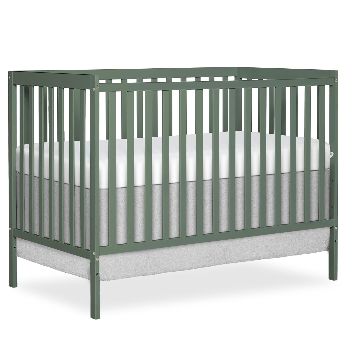 Dream On Me Synergy 5-in-1 Convertible Full-Size Baby Crib with Toddler, Day & Full Bed Conversion in Meadow Green, GreenGuard G