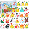 24 Pcs Christmas Rubber Ducks, Cruise Ducks with Tags for Hiding, Jeep Ducks, Christmas Ducks Toys for Kids Bath Goodie Bag Stoc