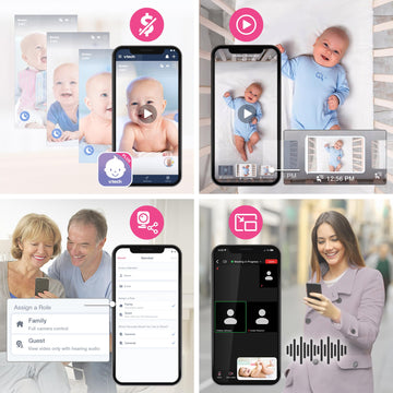 Vtech Smart Wifi Baby Monitor, 2K Camera, 5.5-Inch Hd Ips Screen, Crystal Clear Infrared Night Vision, Pan-Tilt, 24X Zoom, 2-Way
