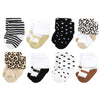 Hudson Baby Unisex Baby Cotton Rich Newborn And Terry Socks, Neutral Leopard, 0-6 Months