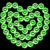 Chalyna 45 Pcs Glow in The Dark Smile Face Bouncing Balls Bulk 1 Inch Mini High Bounce Balls for Kids Teens Glowing Valentines H