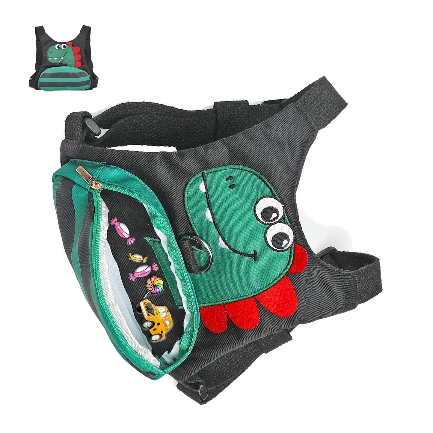 Toddler Leash For Kids-Baby Child Harness With Anti Lost Wrist Link For Boys/Girls (Black3)