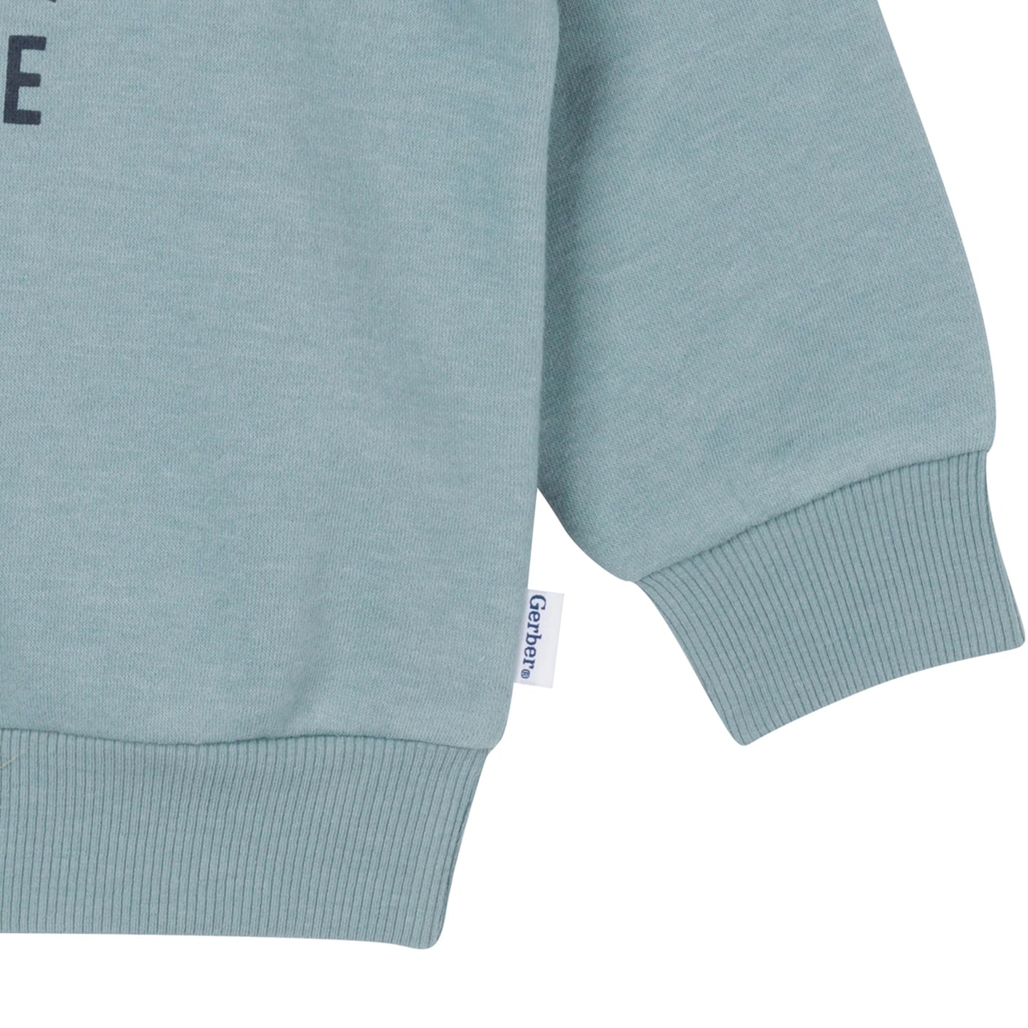 Gerber Baby Boys Toddler 2-Piece Fleece Sweatshirt And Jogger Set, Medium Blue, 6-9 Months