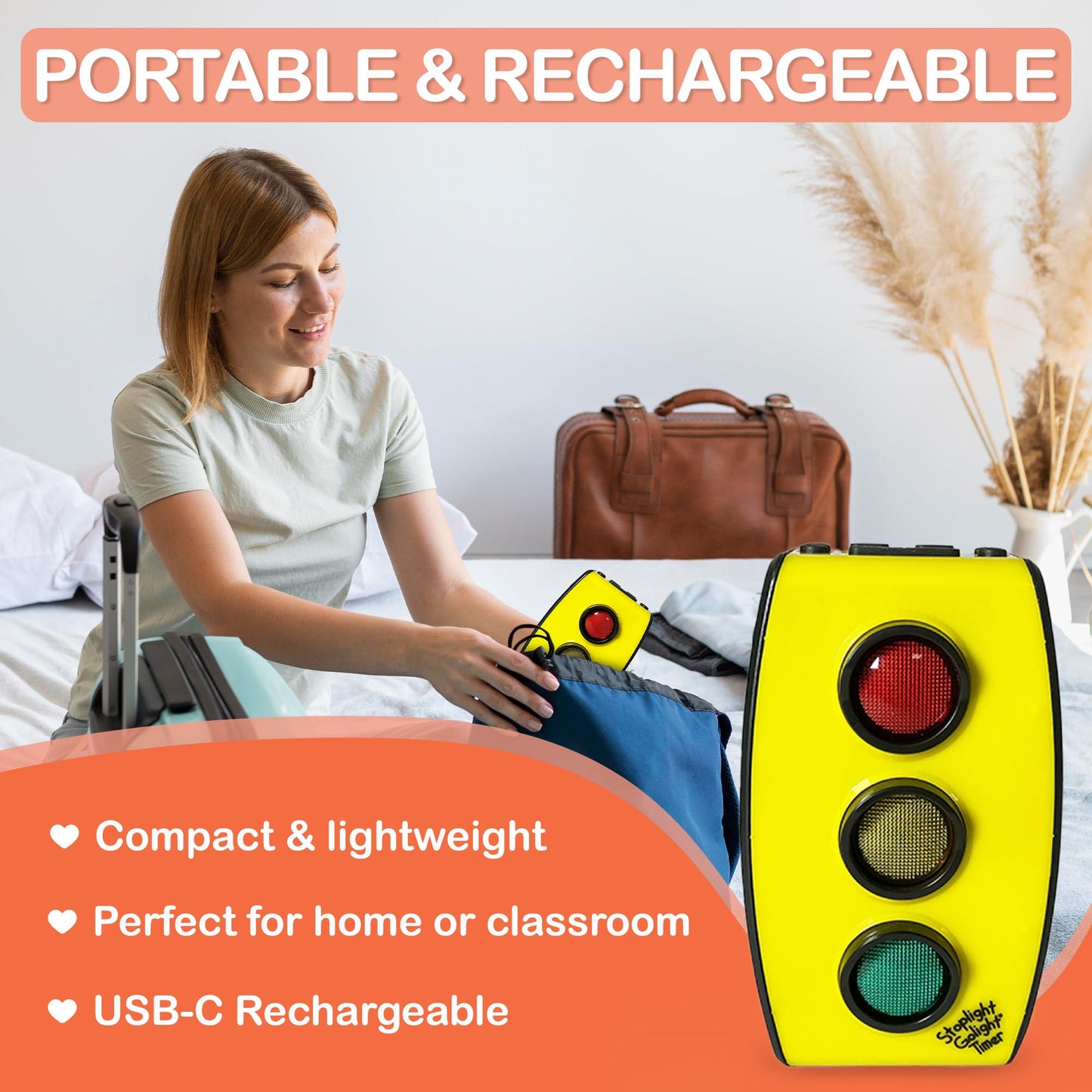 Stoplight Golight Timer - Red Yellow Green Traffic Light Timer For Kids, Bedtime Stoplight Alarm For Classroom, Sleep & Potty Tr