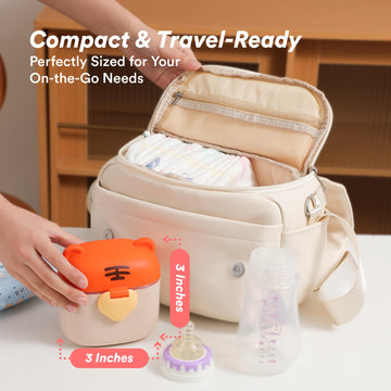 Liname Milk Formula Container - Powdered Milk And Baby Formula Dispenser, Baby-Safe Bpa-Free Travel Food Storage With Strap Hand