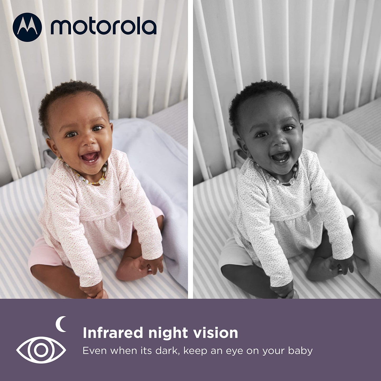 Motorola Baby Monitor Vm85 - Indoor Wifi Video With Camera & Mood Light - Hd 720P, Connects To Nursery App, 1000Ft Range, 2-Way