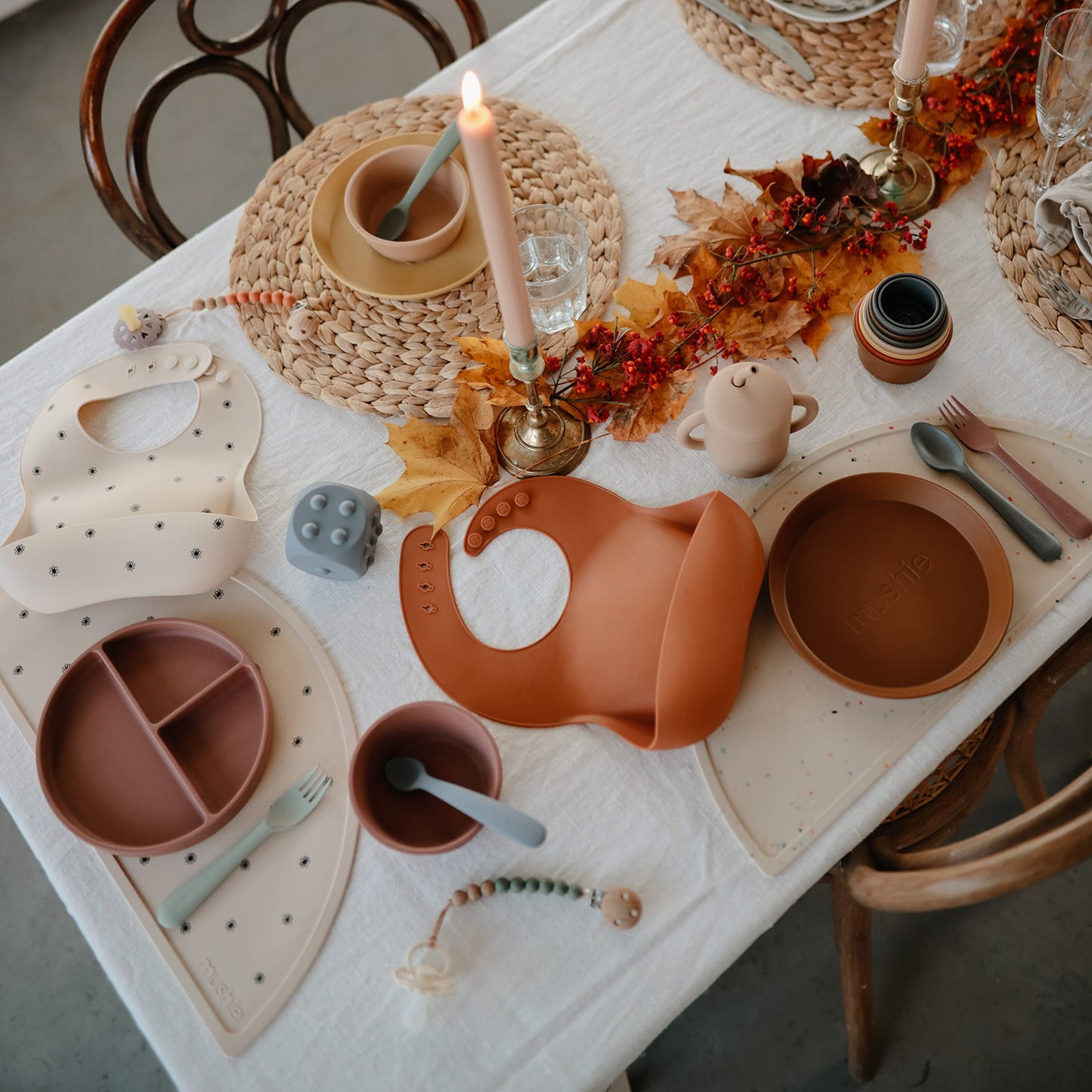 Mushie Silicone Suction Bowl | Bpa-Free Non-Slip Design (Cloudy Mauve)