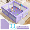 Baby Playpen with Mat - 79x71 Extra Large Play Pens for Babies and Toddlers Indoor Safety Baby Fence with Soft Breathable Mesh -