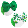 Lanmerry St.Patrick'S Day 6'' Baby Girl Bows Clover Headbands St. Patrick Top Hat Print Hair Bows Baby Elastics Nylon Hairbands