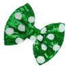 Lanmerry Hair Clip - St. Patrick'S Day Sequins Bow, Green Dot, Alligator, For Girls Costume Hair Accessories, 1 Count