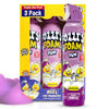 FOZZIS Punchy Purple Bath Foam Soap for Kids (3 Pack) - Fun Aerosol Spray - Squishy Bubble Soap for Playtime - Gentle Cleanser