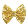 Lanmerry Hair Bows For Girls - Alligator Hair Clips, Sequin Big Bows For Babies, Toddlers, And Teens - Gold Bow Hair Accessories