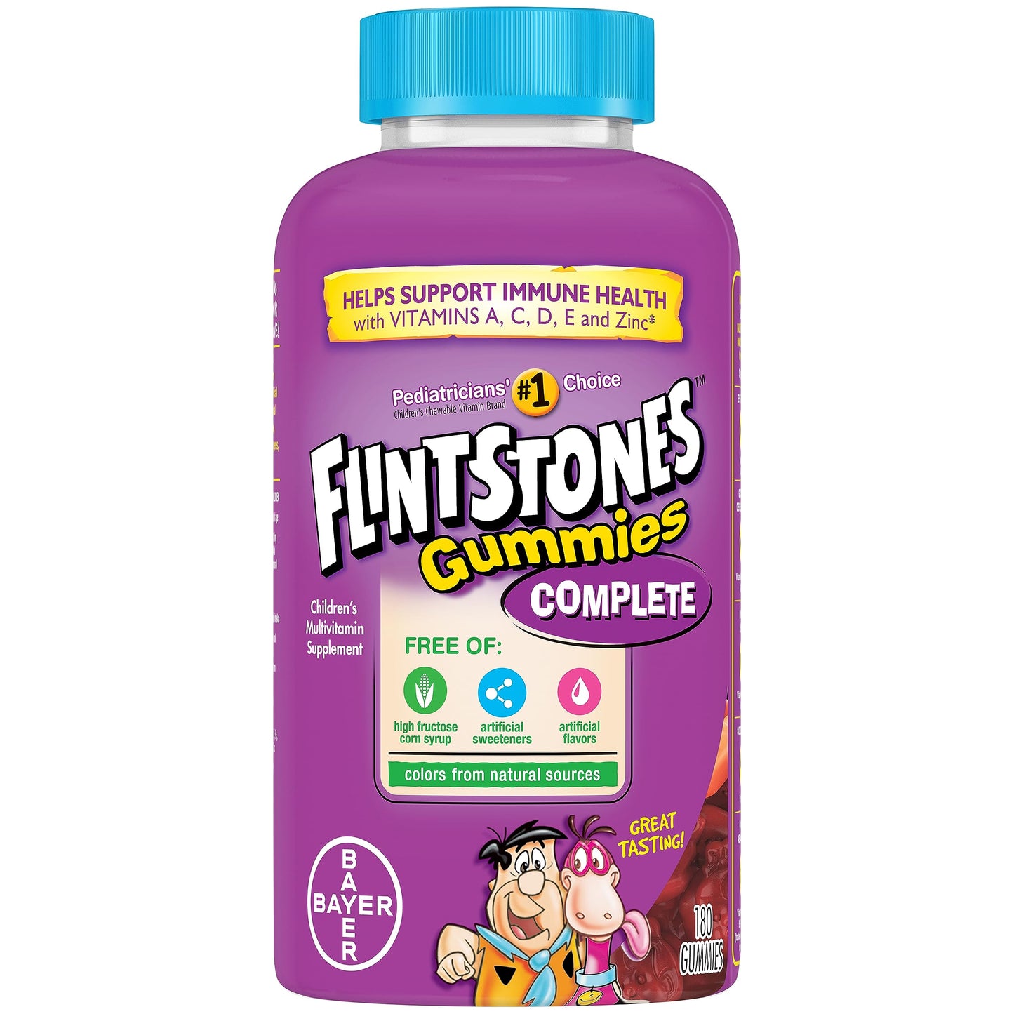 Flintstones Complete Gummies, Kids Vitamins With Vitamin C For Toddlers And Children, Vitamins For Kids, Assorted Flavors, 180 C