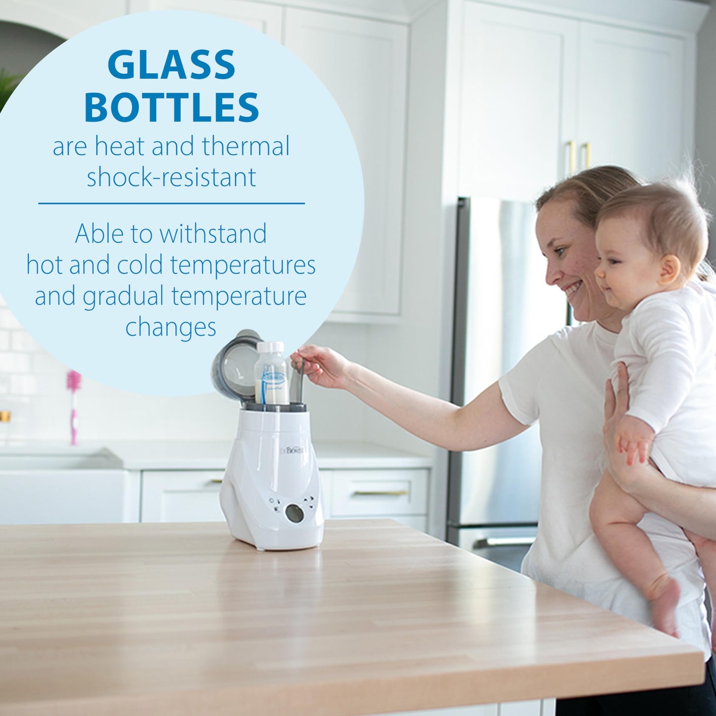 Dr. Brown'S Natural Flow Anti-Colic Options+ Narrow Glass Baby Bottle, 8 Oz/250 Ml, With Silicone Bottle Sleeve, 3 Pack, Glow/Pi