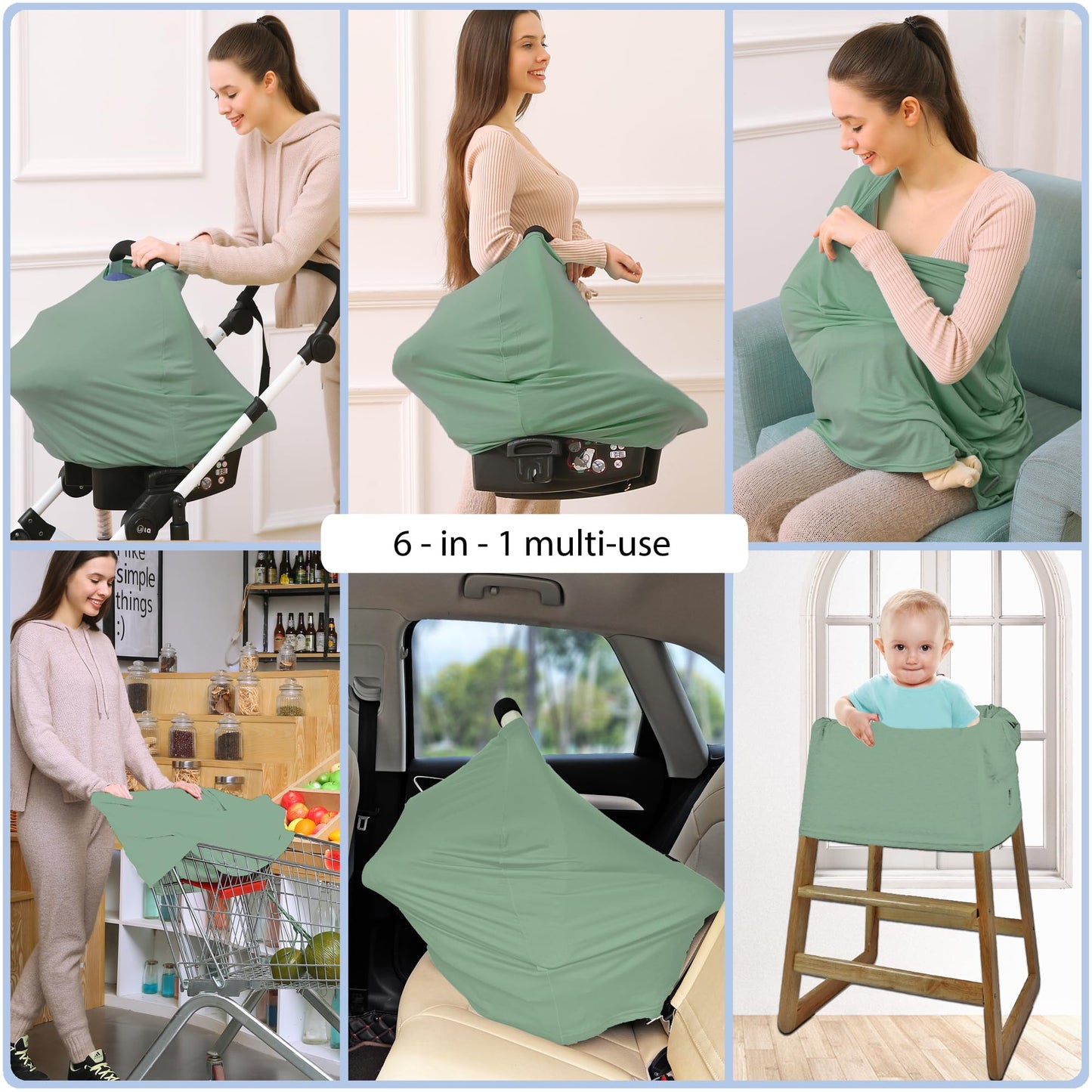 Car Seat Covers Baby - Multi-Use Cover Carseat Canopy, Breathable Breastfeeding Cover, Car Seat Covers For Bbies, Boys & Girls S