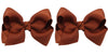 Zoonai 3 Inch Baby Girl Hair Bows Boutique Hair Clip Teens Toddlers Hairpin Headwear - Set Of 2 (Brown)