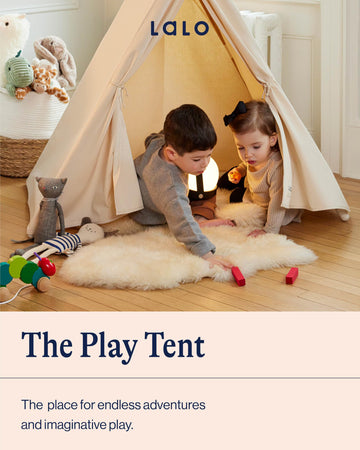 Lalo Play Tent - Indoor Tent For Kids And Toddlers, Made Of Fsc Certified Beechwood & Natural Canvas, Easy Setup, Perfect Indoor