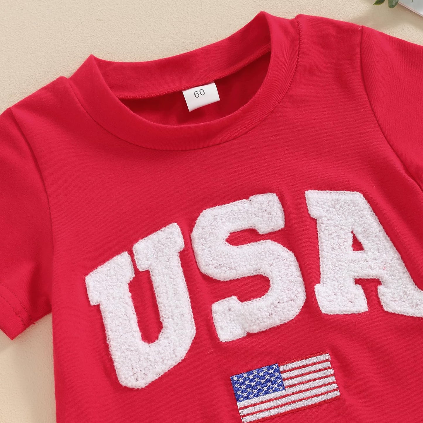 Fybitbo 4Th Of July Baby Boy Girl Outfit Usa Flag Jumpsuit Short Sleeve Romper Newborn Fourth Of July Onesie Clothes (My First 4