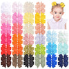 Choicbaby 2.3 Inches Mini Baby Hair Bows 60Pcs Grosgrain Ribbon Toddler Hair Accessories With Alligator Clip Bow For Baby Girls