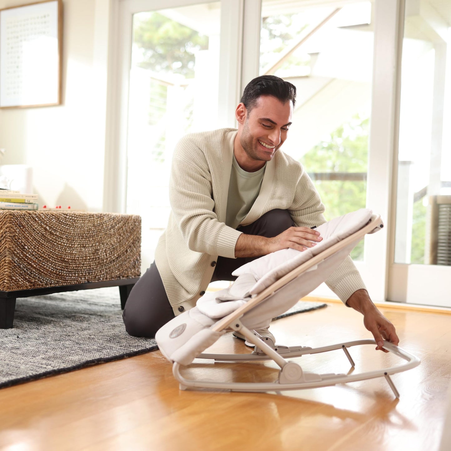 Maxi-Cosi Kori 2-In-1 Baby Bouncer Seat For Infants, Baby Rocker Chair, Portable Baby Bouncer, Classic Green