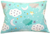 Toddler Pillow Case 13 X 18 - Star Pillow Case Cover Travel Size, Cotton Toddler Pillowcase Star, Moon Child Pillow Case, Green