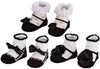 Brubaker 3 Pairs Of Baby Socks Girls 0-12 Months - Festive Socks Black/White